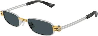 Bottega Veneta Rechthoekige Zonnebril - unisex - Zonnebrillen - Grijs - 50 MM - Nylon - Accessoires