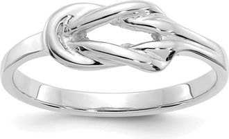 Diamond2Deal 14K White Gold Freeform Knot Ring