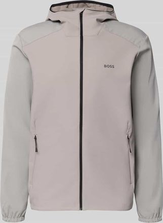 HUGO BOSS Regular Fit Softshell-Jacke mit Kapuze Modell LW_CRUISLITE in Hellgrau, Gr&ouml;&szlig;e XXXL