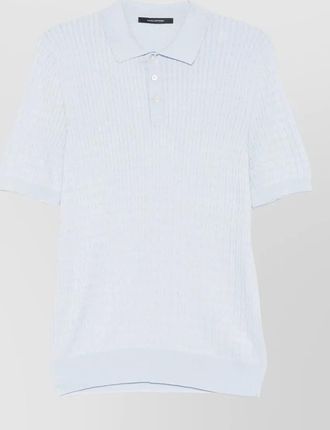 Tagliatore polo shirt cable knit design collar