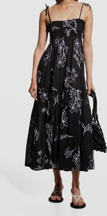 Tanya Taylor Leona Dress In Black / White