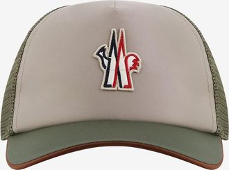 Moncler Mesh- und Canvas-Baseballkappe mit Monogramm