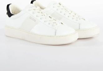 Guess Leren mandenmand - Heren - Sneakers - Wit - 45 EU - Schoenen