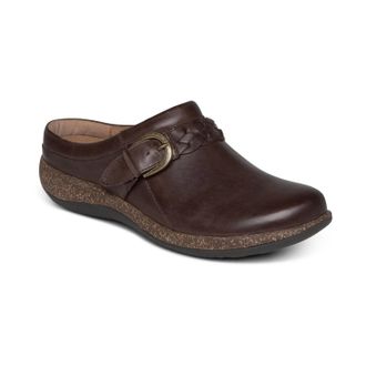 Aetrex Womens Libby Braided Clog In Brown