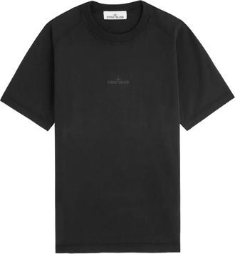 Stone Island T-shirt con applicazione - Nero