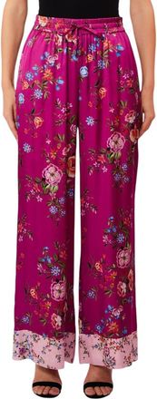 Liu Jo Viscose Satin Elastic Waist Palazzo Trousers