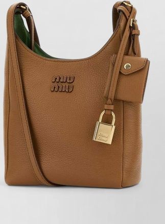 Miu Miu leather crossbody shoulder bag flap pocket