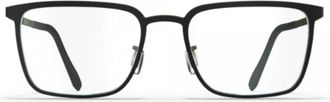 Blackfin Bf1084 Dover Rectangular Black Eyeglasses with Minimalist Design