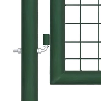 Berkfield Home Mesh Garden Gate Steel 390x75 cm Green