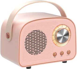No Brand Altavoz Bluetooth Port&aacute;til De Estilo Retro, Est&eacute;reo Inal&aacute;mbrico Verdadero, Entrada Aux Para Tarjeta Tf/usb, Ideal Para El Hogar, Viajes Y Exteriores, 