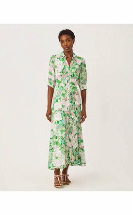 Lilly Pulitzer Larkyn Shirt Dress In Putting Green Poppyland