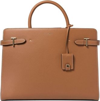 Le Tanneur large Emilie tote bag - women - Fabric/Leather - One Size - Brown