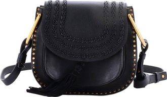 Chlo&eacute; Black Leather Hudson Handbag Whipstitch Small (Authentic Pre-Loved)