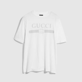 Gucci Cotton Jersey T-shirt With Print, Size XXXL, White