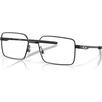 Oakley 56mm Rectangle optical glasses in Black at Nordstrom