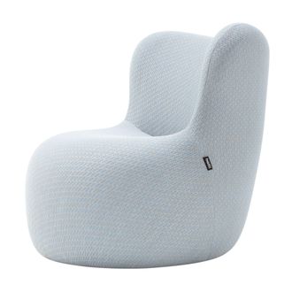 freistil Rolf Benz Freistil 173 gebreide fauteuil - pastel blauw/76x75x82cm bxhxd/met kunststof glijders