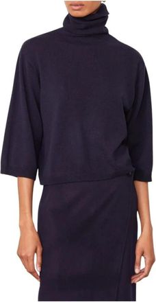 Officine G&eacute;n&eacute;rale Jalila Turtleneck - Dames - Coltruien - Blauw - L - Wol - Truien & Vesten
