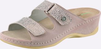 Waldl&auml;ufer Pantolette WALDL&Auml;UFER, Damen, Gr. 36, ros&eacute;, Leder, Rindsleder, Veloursleder, Schuhe Pantolette