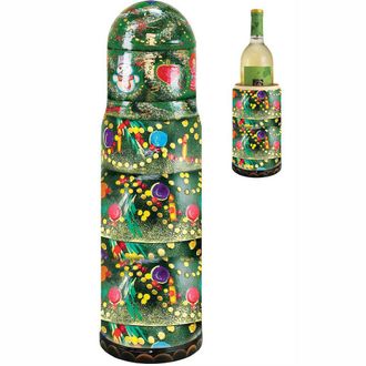 G.Debrekht Designocracy Christmas Tree Wine Bottle Gift Box G. DeBrekht