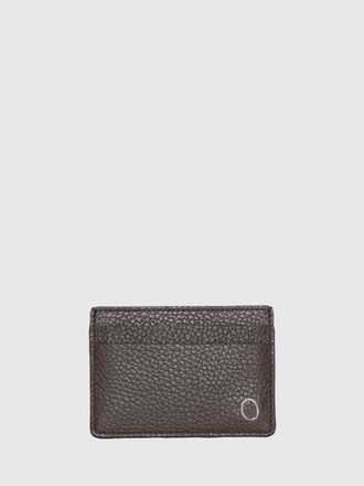 Orciani Micron Hammered Leather Credit Card Holder
