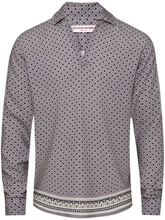 Orlebar Brown Ridley Solmio shirt - men - Viscose/Linen/Flax - S - Blue