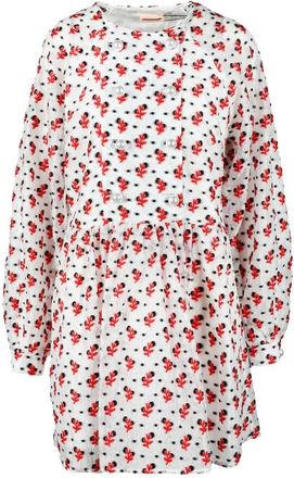Custommade Polyester Polyamide Dress - White/Red