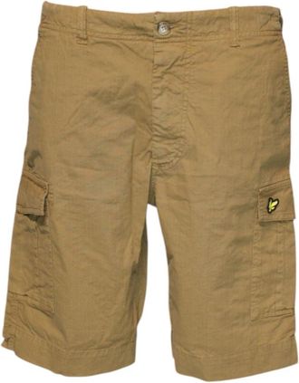 Lyle & Scott Cargo Bermuda Shorts - Heren - Korte Broeken - Beige - W33 - Katoen - Korte Broeken
