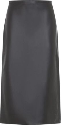 Co Midi Pencil Skirt - Dames - Leren & Su&egrave;de rokken - Bruin - 2XS - Leer - Rokken