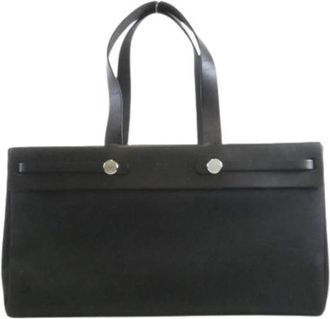 Herm&egrave;s Pre-owned Toile Officier Tote - Pre-owned - Mujer - Negro - ONE SIZE
