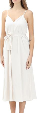 A|X Armani Exchange White Satin Polyester Dress