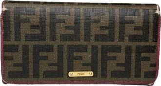 Fendi Pre-owned Vintage Portemonnee - Dames - Vintage Accessoires - Bruin - ONE Size - Leer - Vintage