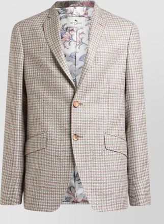 Etro jacket nylon silk mix notch lapels