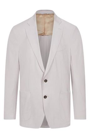 Emanuel Berg Beige Slub Wool & Silk Blend Sport Coat in Medium Beige at Nordstrom, Size 38 Us