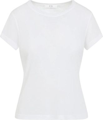 Co Fitted T-Shirt - Dames - T-shirts - Wit - M - Katoen - Tops