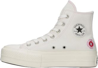 Converse Bloemen geborduurde hi-top sneakers - Heren - Sneakers - Grijs - 35 EU - Schoenen