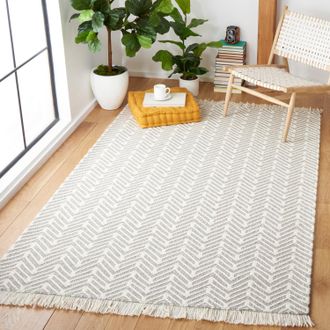 Safavieh Natura Hand Made Area rug, Ivory / Grey Contemporary Style Non-Shedding