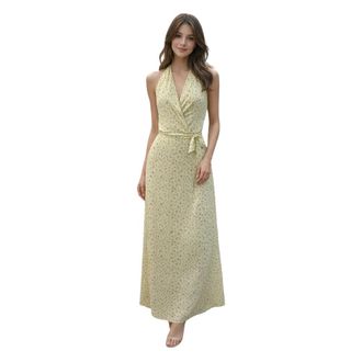 Mar De Margaritas Wrap Dresses, female, Yellow, Size: L Giro allamericana Top