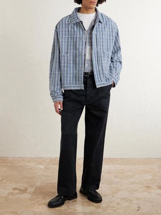 Story mfg. Sundae Checked Cotton Jacket