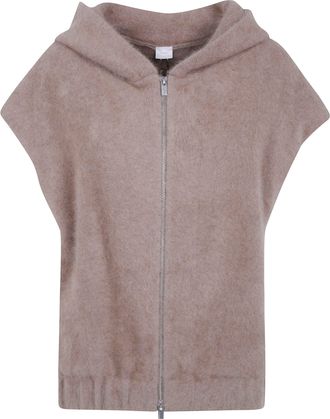 C.T. Plage C. T. PLAGE Sleeveless Hooded Cardigan