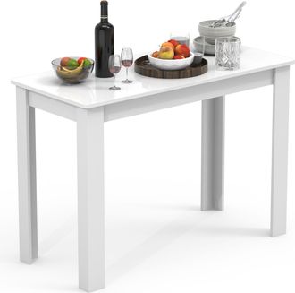 ebuy24 Mesa De Comedor De Madera Vcm Al. 76 X An. 110 X P. 50 Cm Mesa De Cocina Mesa De Comedor Esal (blanco)
