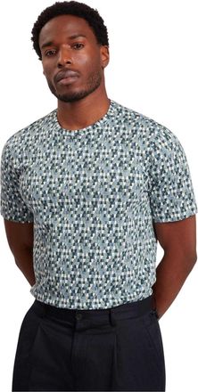 Ted Baker Heren Geo Abstract Regular T-Shirt (Licht Blauw)