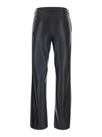 Jucca High-Waist Ecoleather Trousers - Black
