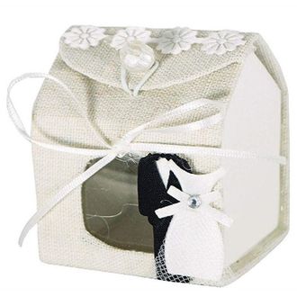 Trade Shop Trade Shop - Set 12 Pezzi Bomboniera Bomboniere Scatolina Casetta Matrimonio Sposi Confetti