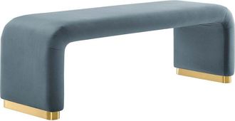 ModWay Koda Performance Velvet Waterfall Long Bench