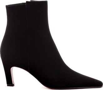 Roberto Festa Milano Zwarte Su&egrave;de Enkellaarzen met Puntige Neus - Dames - Laarzen met Hak - Zwart - 40 EU - Su&egrave;de - Schoenen