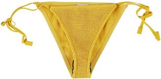 Burberry Bikini Broekje met Strikbandjes aan de Zijkant - Dames - Bikinis - Geel - XS - Nylon - Badmode
