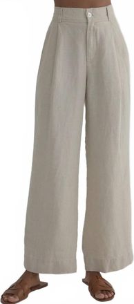 Bella Dahl Wide Leg Linen Pant In Sand