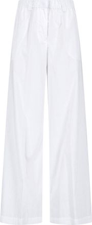 Aspesi Wide Cotton Blend Trousers - White