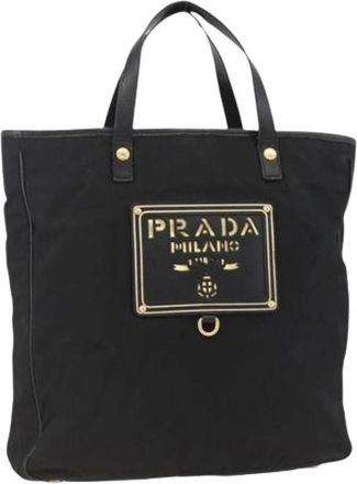 Prada Pre-owned Tote Bags, female, Black, Size: ONE SIZE Pre-owned Vintage Tote Bag