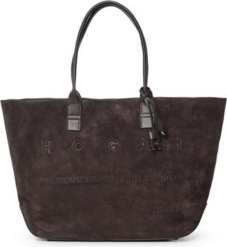 Hogan Address Shopping Bag - Dames - Tassen - Bruin - Maat: ONE Size Katoen